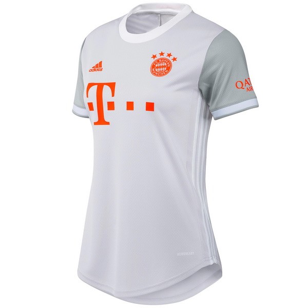 Camiseta Bayern Munich Replica Segunda Ropa Mujer 2020/21 Blanco